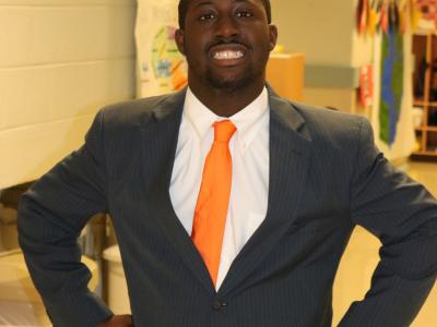 Yes, I am rocking this orange tie!